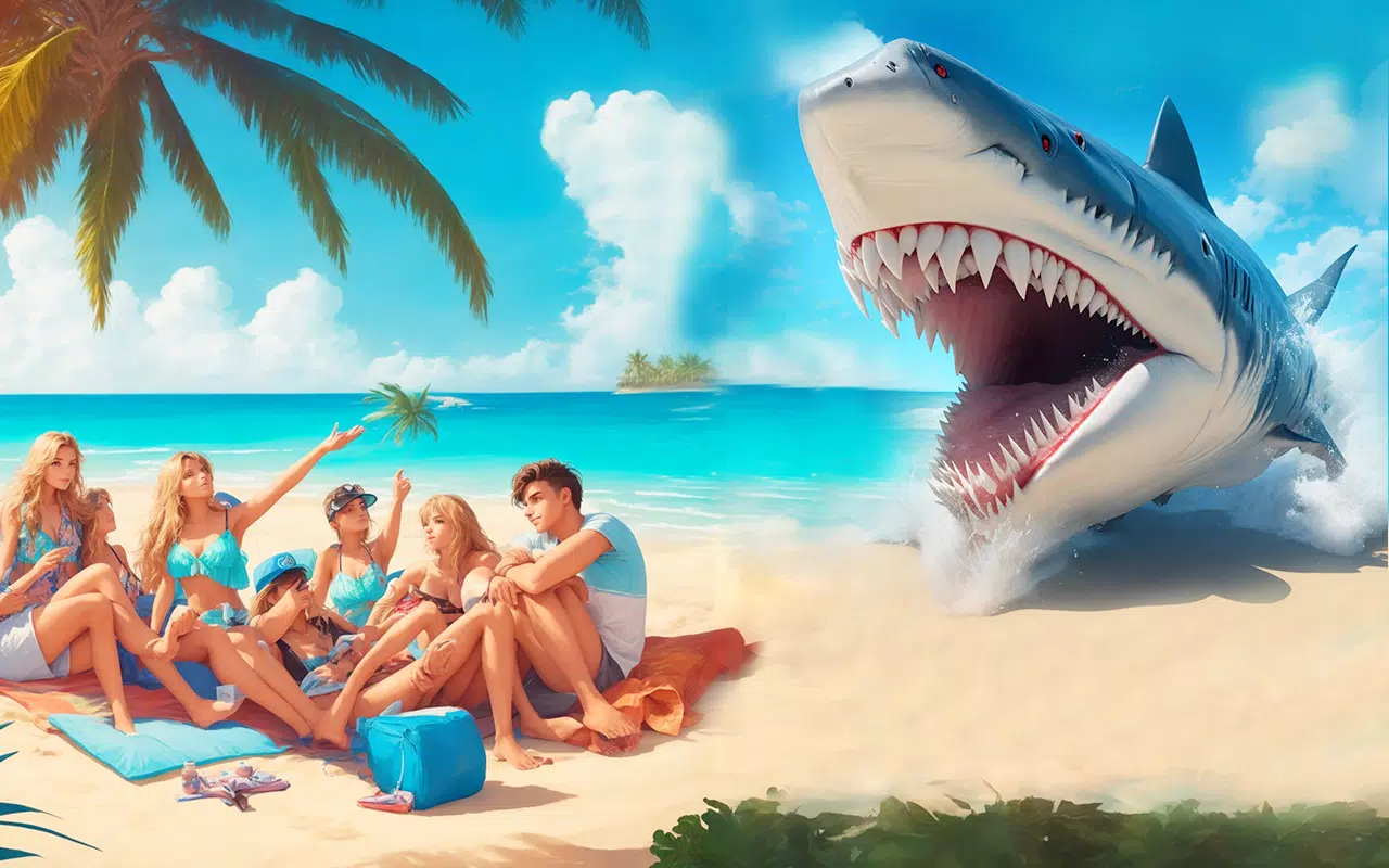 Angry Shark Attack Shark Game Captura de pantalla 2