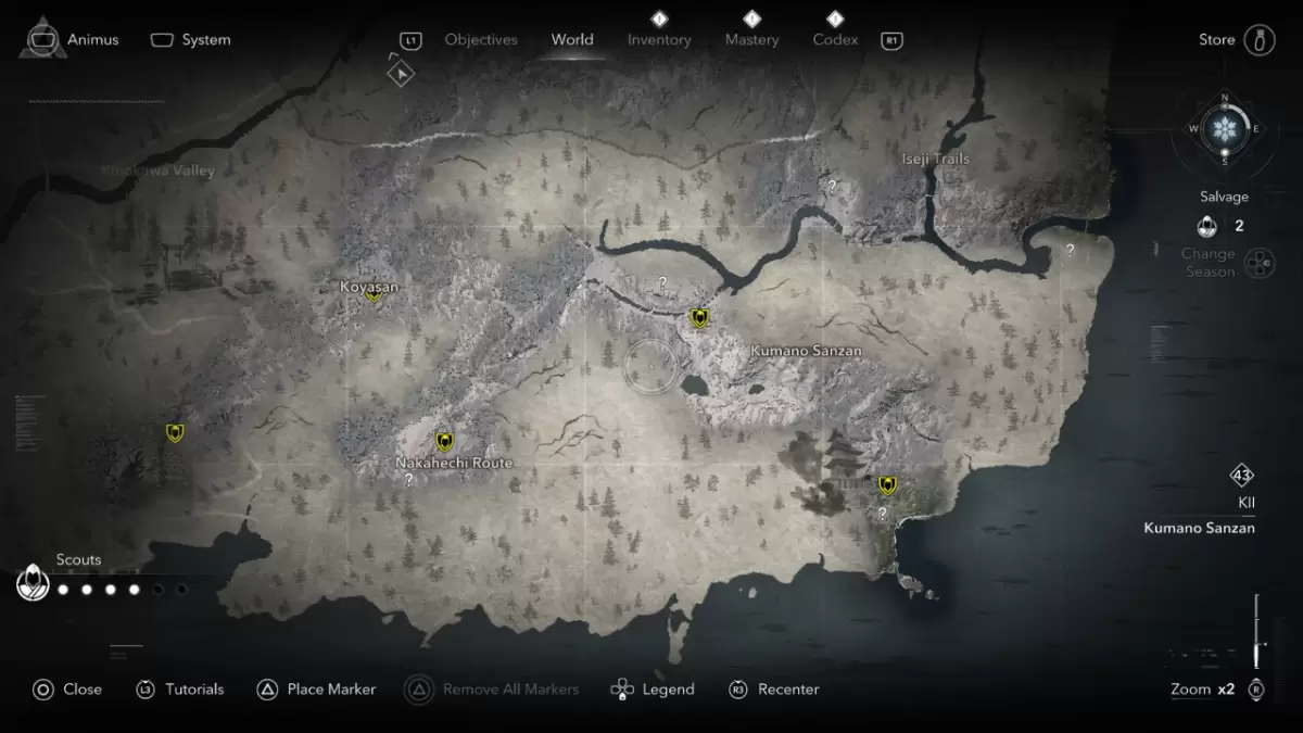 Kakurega Location Map - Western KII
