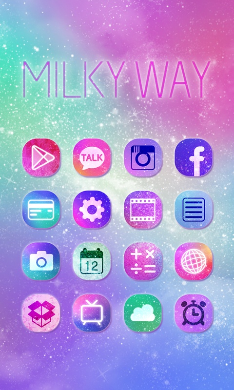 Milky Way GO Launcher Theme应用截图第3张