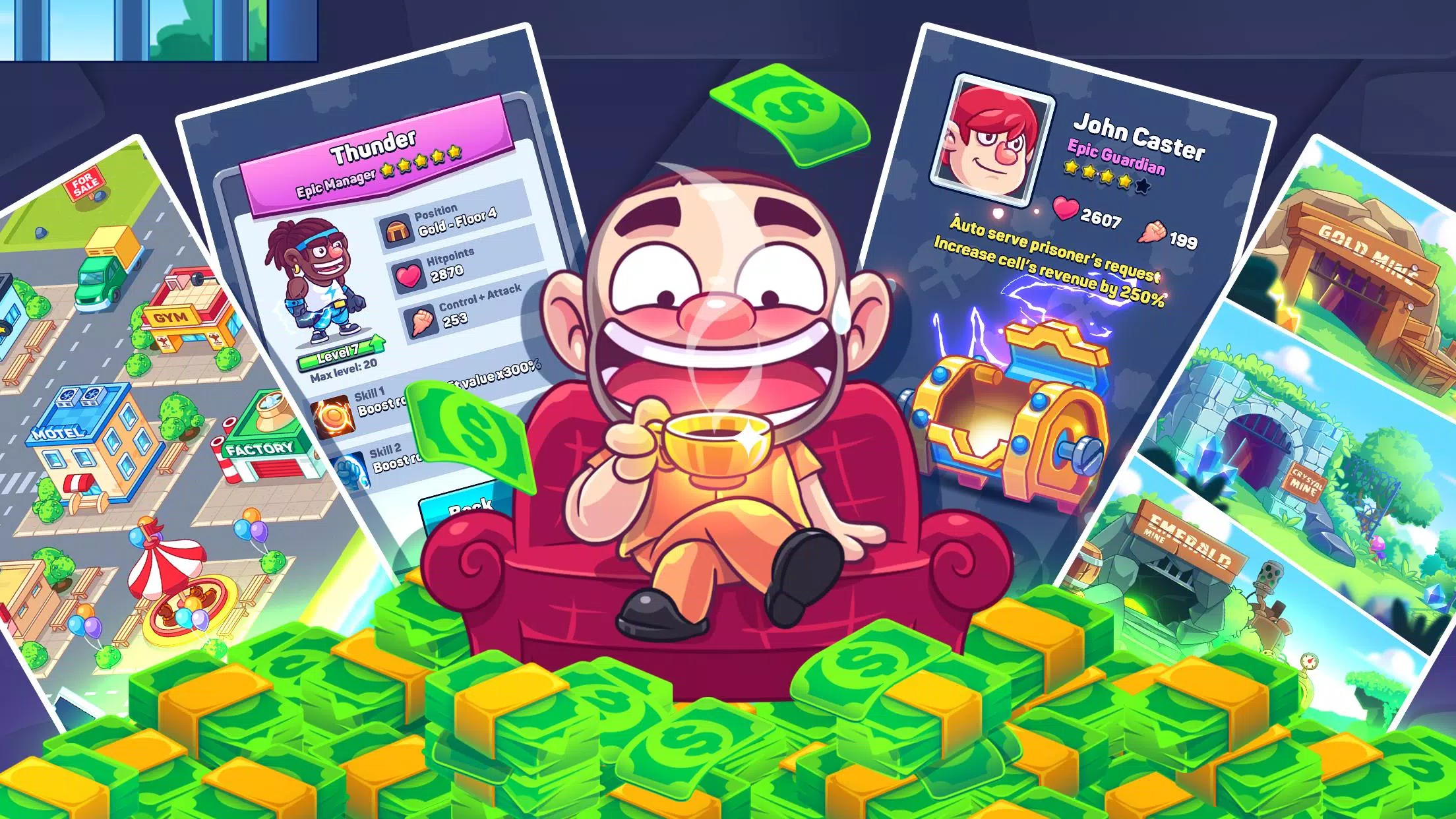 Idle Prisoner  Inc - Mine & Crafting Building スクリーンショット 3