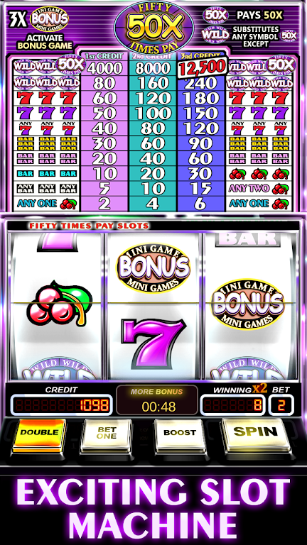 Free Slot Machine 50X Pay ဖန်သားပြင်ဓာတ်ပုံ 1