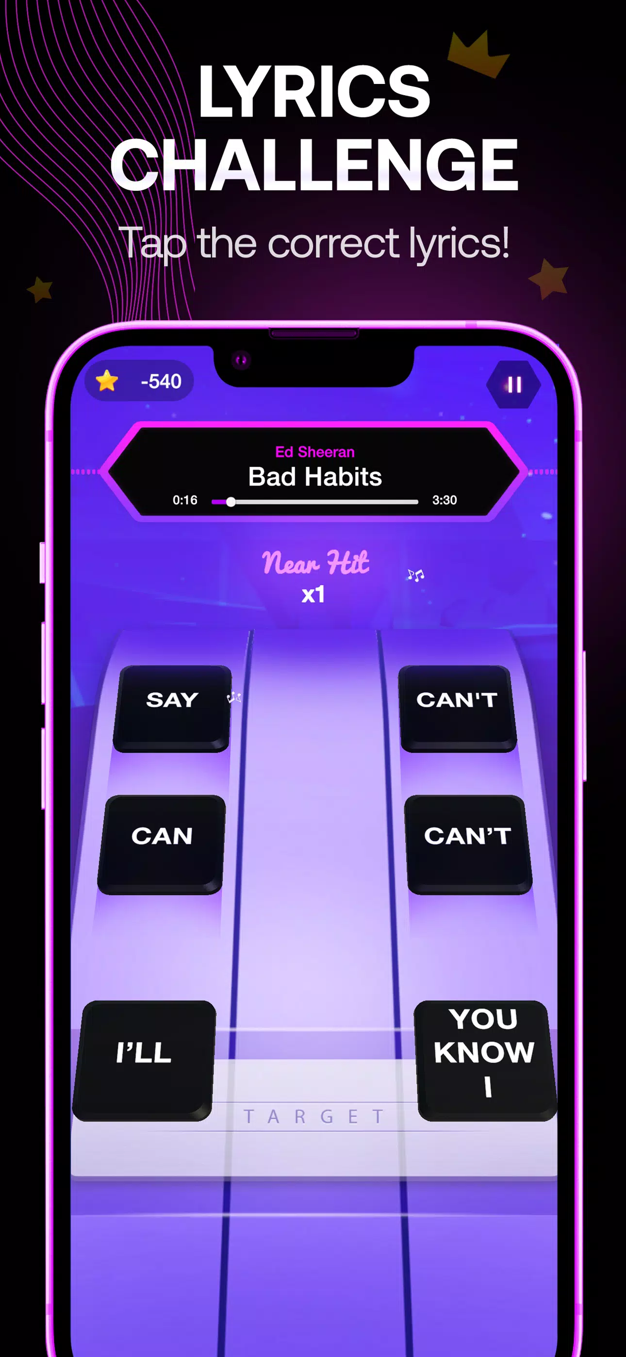 Lyrics Star・Song Lyrics Tiles 스크린샷 2