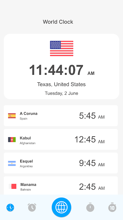 World Clock – World time clock应用截图第1张
