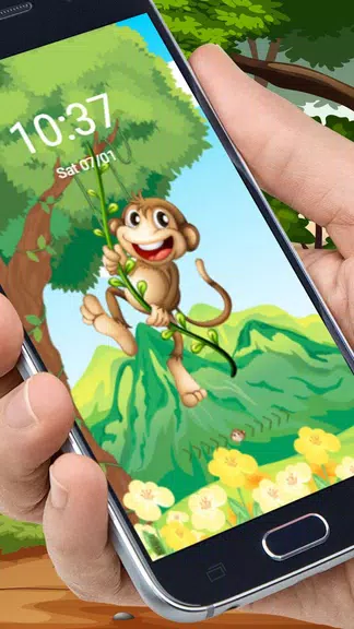 The Cute Cartoon Monkey Theme Screenshot 4