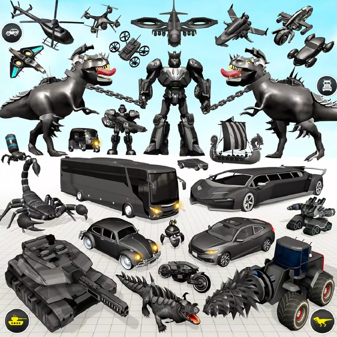 Dino Robot Car Transform Game Screenshot 1