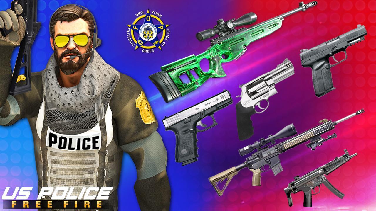 US Police Free Fire - Free Action Game應用截圖第3張