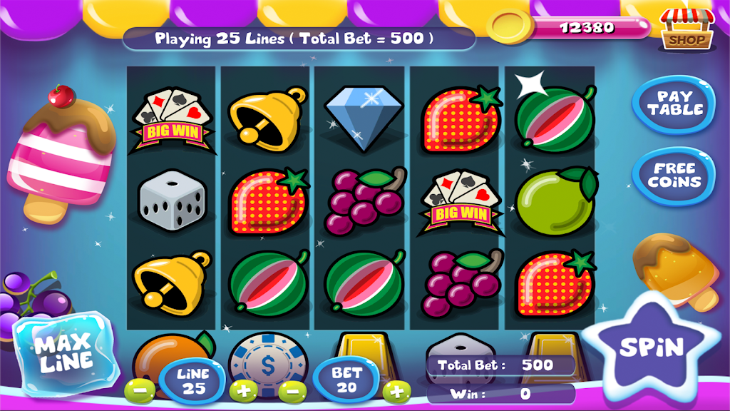 Slot Matchine IceCream - Vegas Casino Slot Games 스크린샷 1