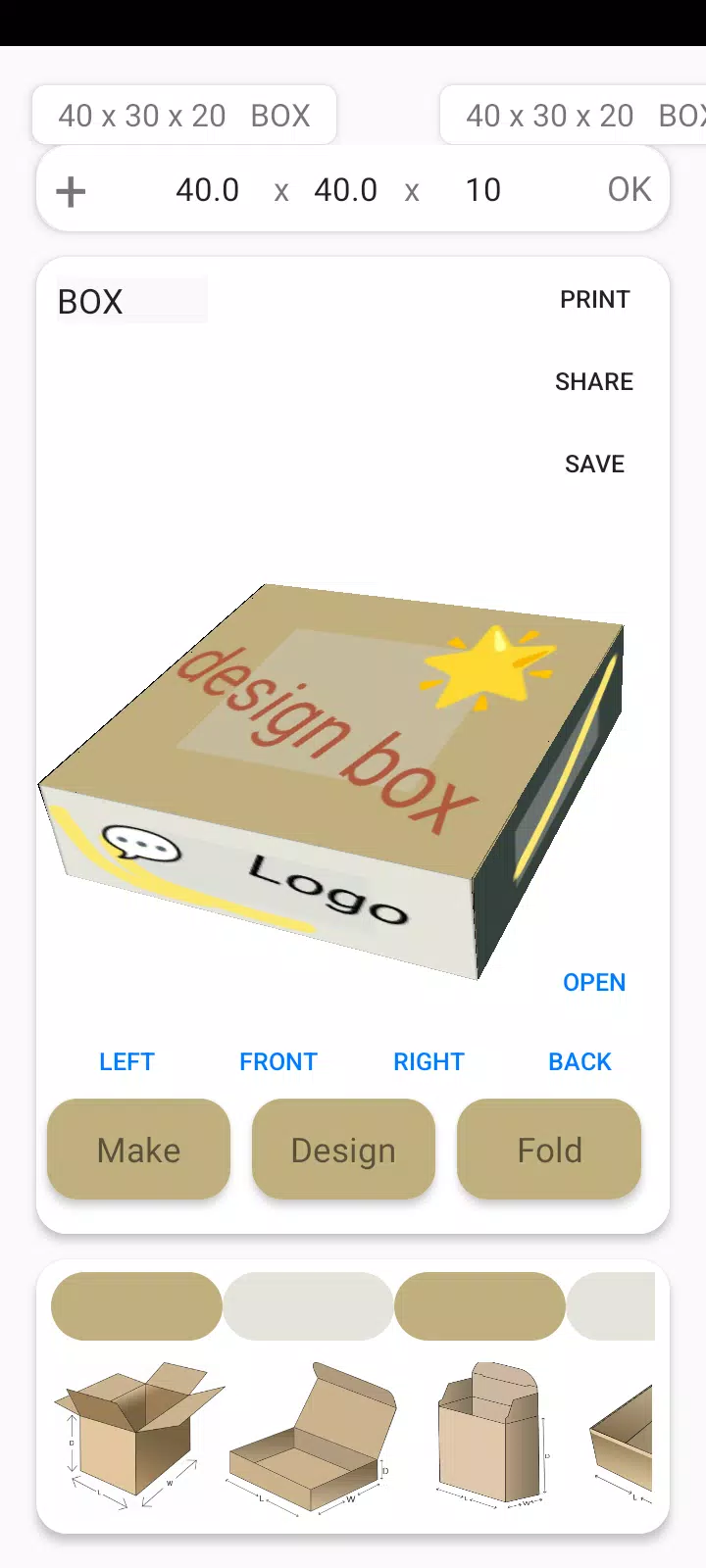 Box Maker Template Creator Pro Ekran Görüntüsü 3