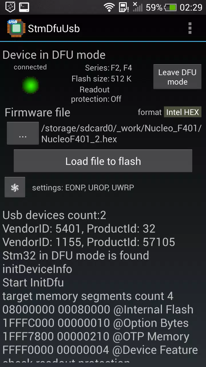 StmDfuUsb Tangkapan skrin 4