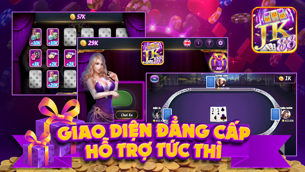 JK88 Game Bai No Hu Screenshot 1