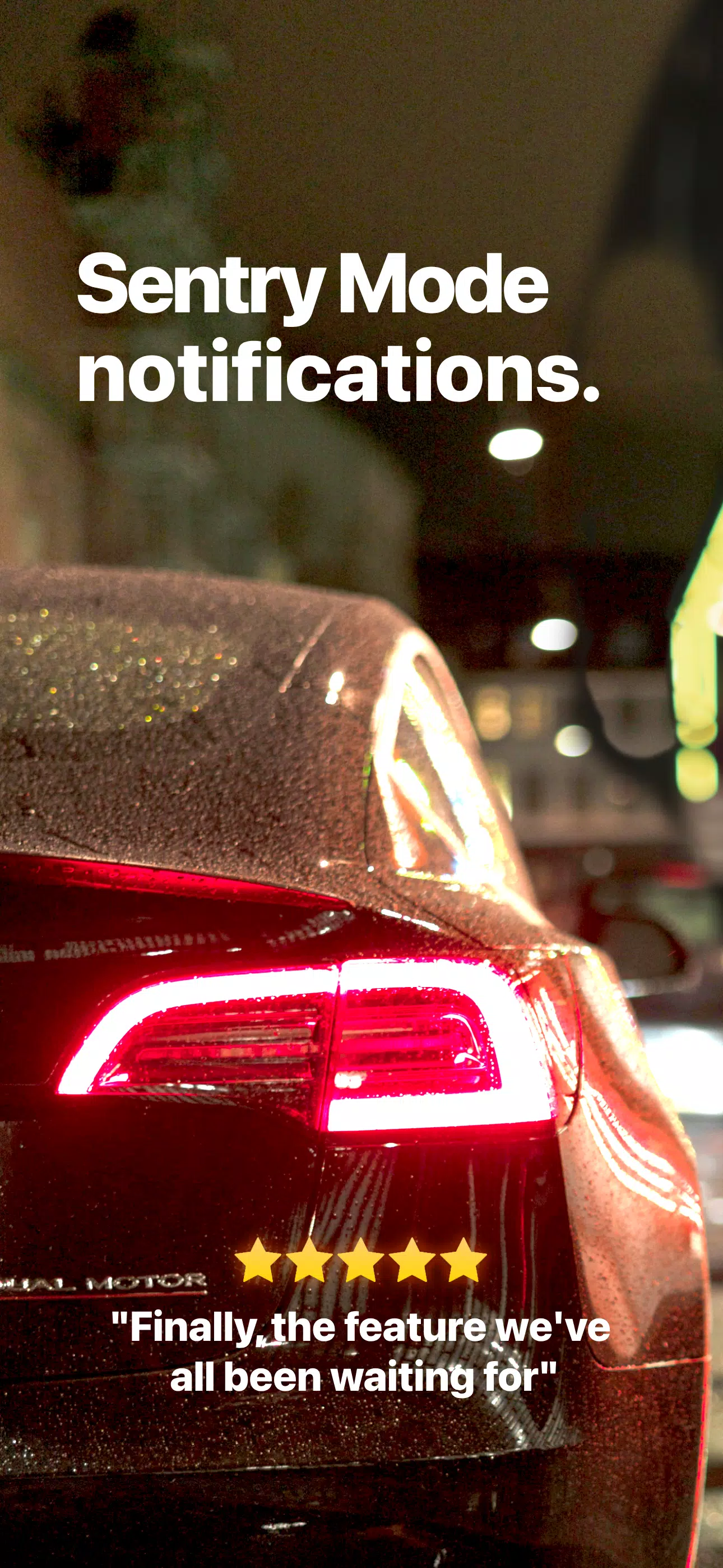 Schermata Sentry Pro—Tesla Notifications 1
