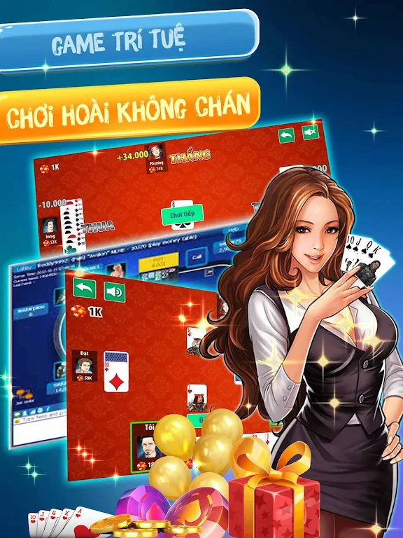 Đánh  tiến lên OFFLINE - tien len mien nam 스크린샷 1