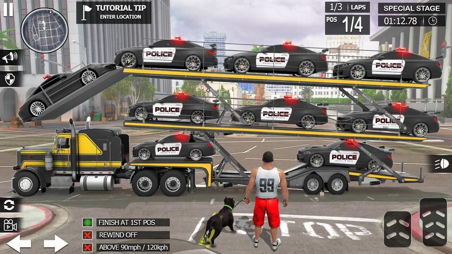 US police Cars Transport truck Screenshot 4