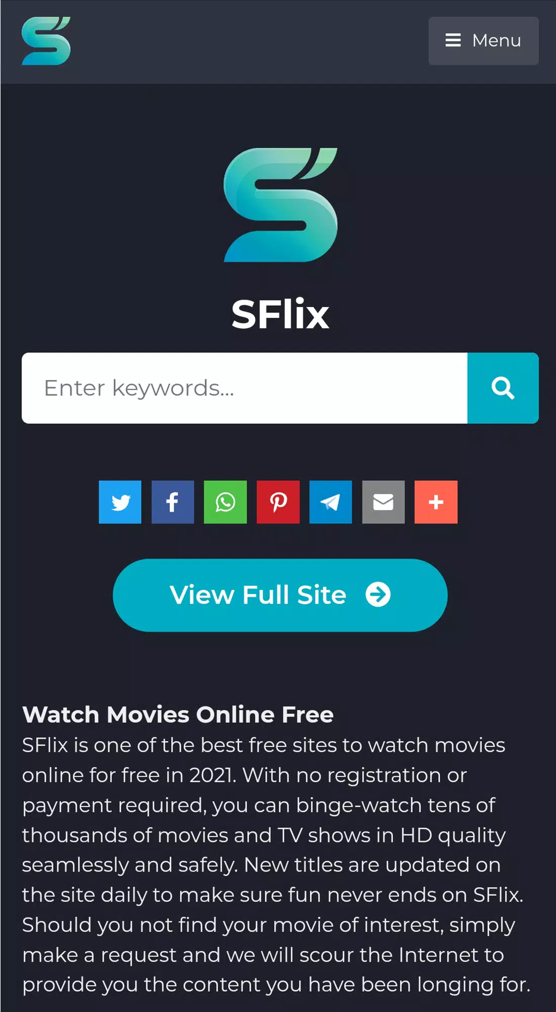 SFlix for Movies and Series 스크린샷 1