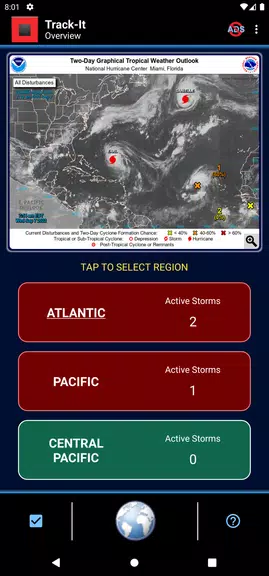 Track-It Hurricane Tracker Ảnh chụp màn hình 1