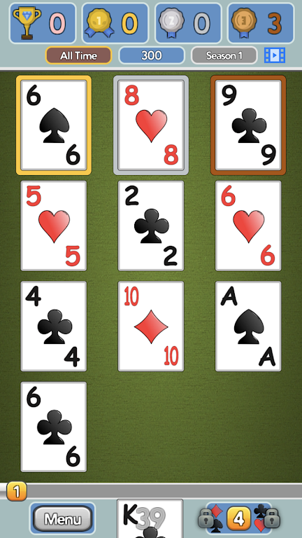 One Stack Solitaire: Free Card Game ဖန်သားပြင်ဓာတ်ပုံ 3