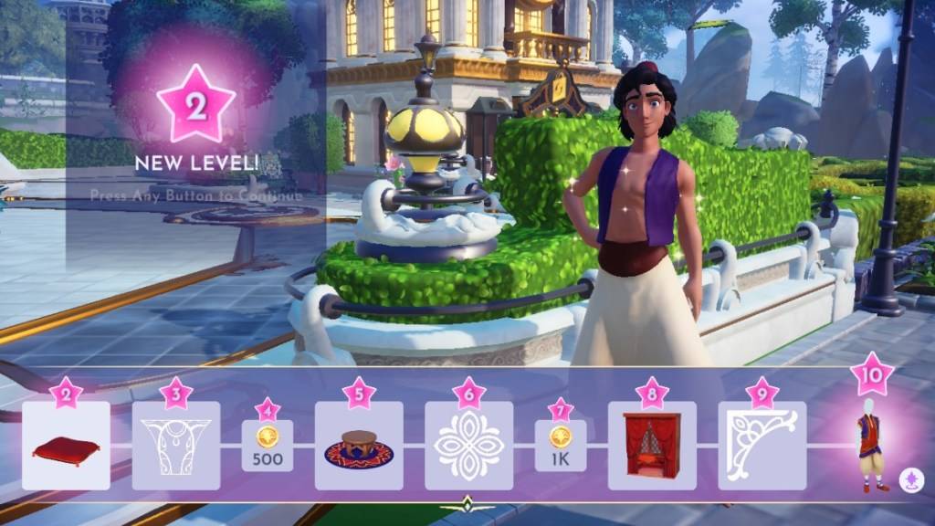 Disney Dreamlight ချိုင့်ဝှမ်းတွင် Aladdin Friendship Path Rewards