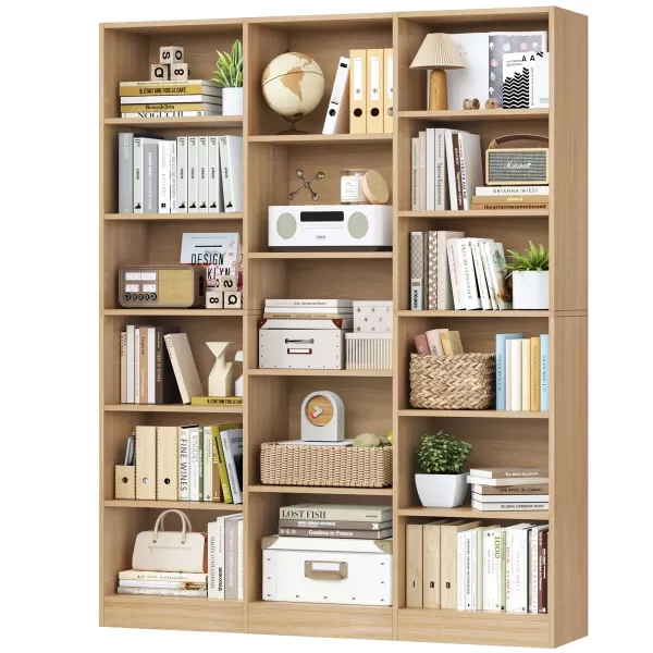 Spacious Wood Storage Bookcase