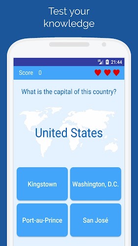 Capitals of the countries Quiz スクリーンショット 1