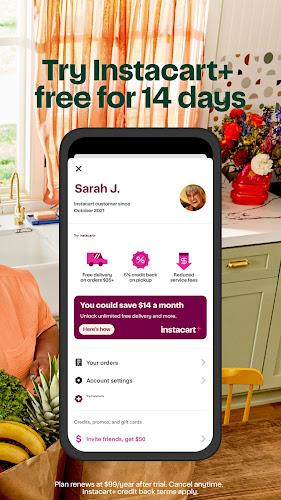 Instacart: Food delivery today Ekran Görüntüsü 2