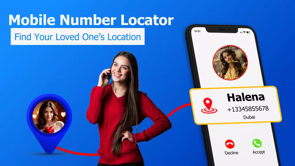 GPS Mobile Number locator App Zrzut ekranu 1