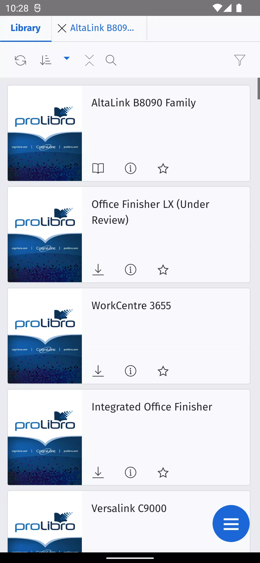 proLibro for Xerox Screenshot 1