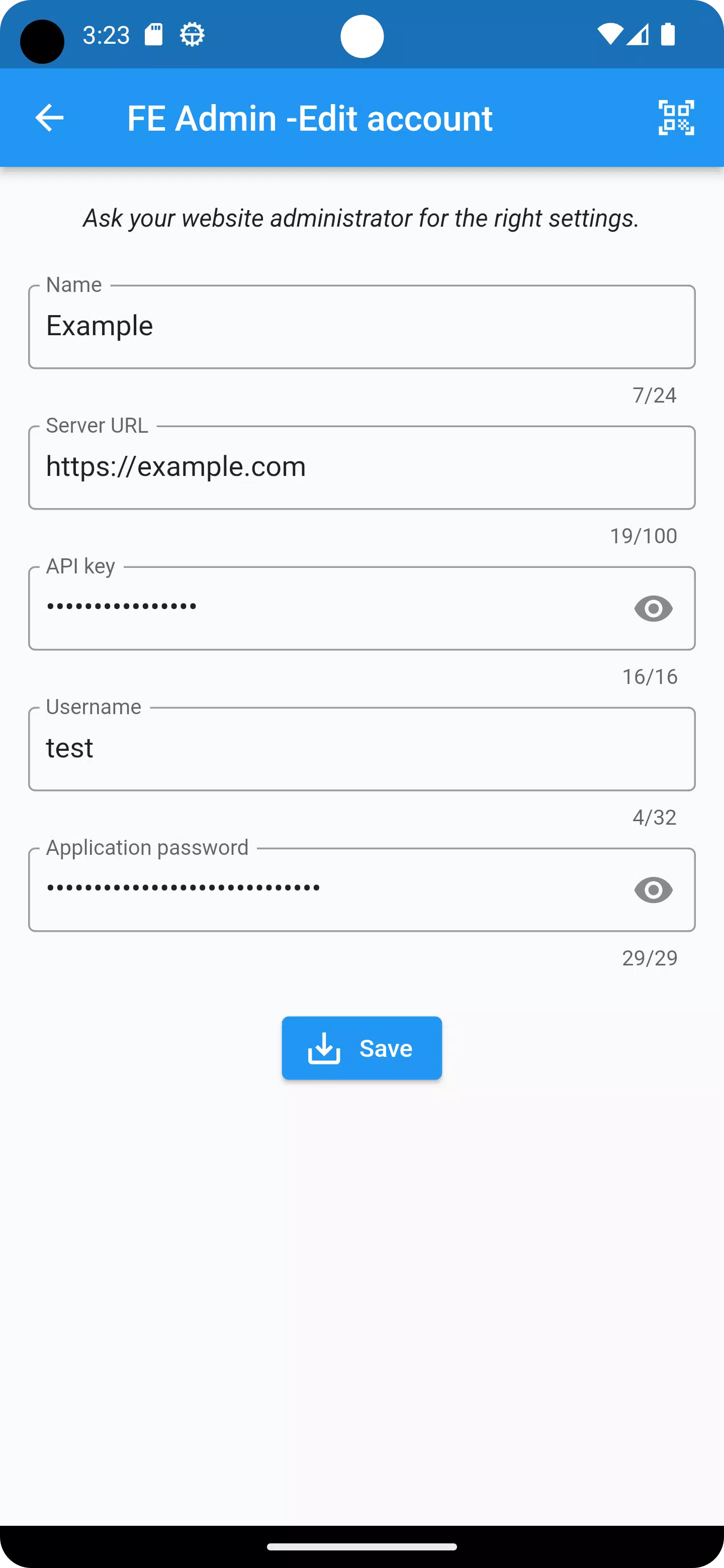 FE Admin Скриншот 2