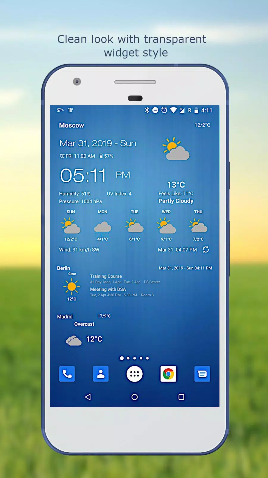 Schermata Weather & Clock Widget 3