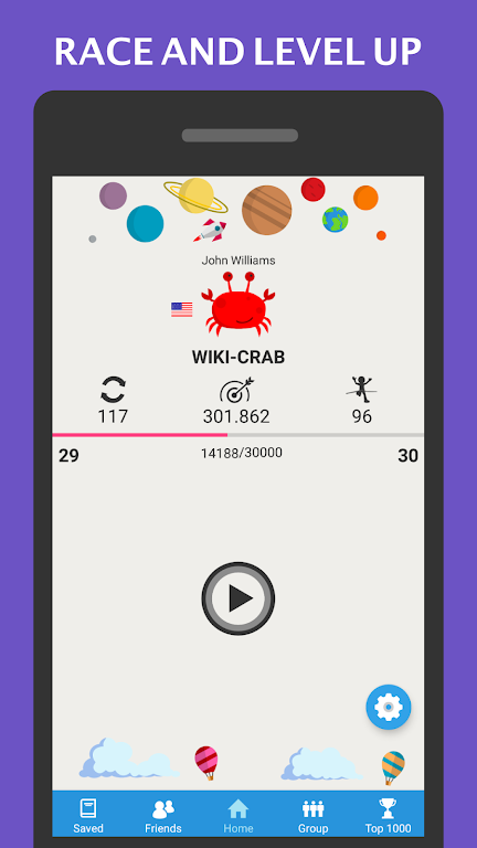 Wiki Race - Wikipedia Game スクリーンショット 1