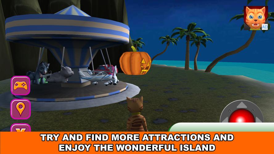 Halloween Cat Theme Park 3D Скриншот 4