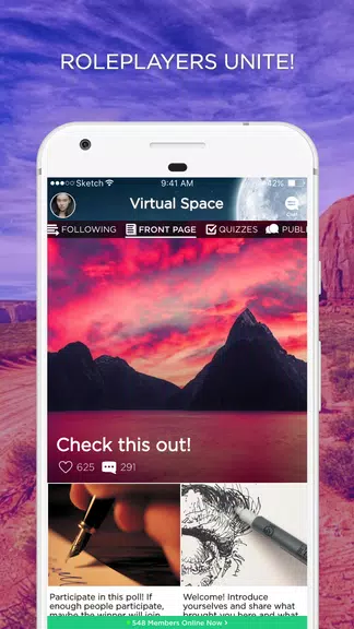 Virtual Space Amino - Geeks RP Zrzut ekranu 1