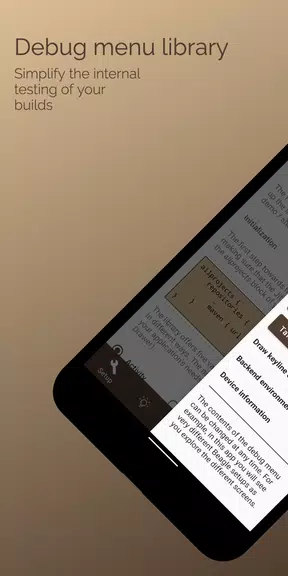 Beagle - Debug menu demo Captura de pantalla 1