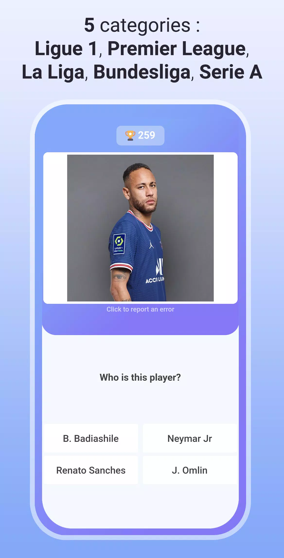 Quiz Soccer - Guess the name Скриншот 3