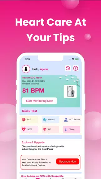 Sanket Life-ECG,Stress,Fitness應用截圖第1張