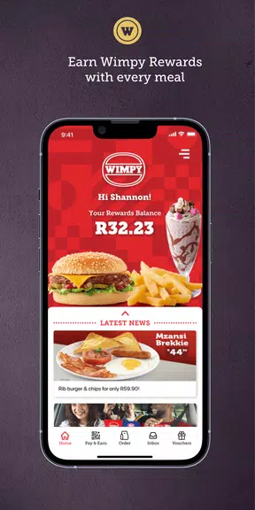 Wimpy Rewards App Ảnh chụp màn hình 1